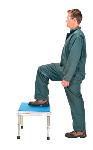 Vestil AHT-H-1924-A Aluminum Adjustable Work-Mate Stand with Ergo Matting Deck, 500-lb. Capacity, 24" Length x 19" Width Deck, 9-1/2" - 15-1/2" Height