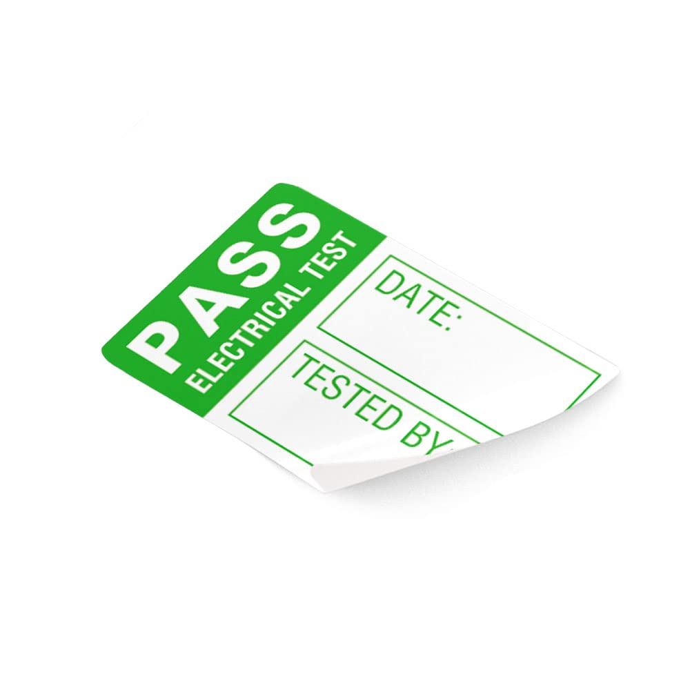 Martindale LAB1 PAT Test Labels-Small, White/Green