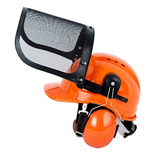 TODOCOPE Chainsaw Safety Helmet with Face Shield and Ear Muffs,Chainsaw