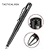 Amrzzi Professional Tactical Pen Kit Durable & Waterproof Aircraft Aluminium Body Self Defense Pen with Glass Breaker Writing Multifunctional Survial Tool (Black)