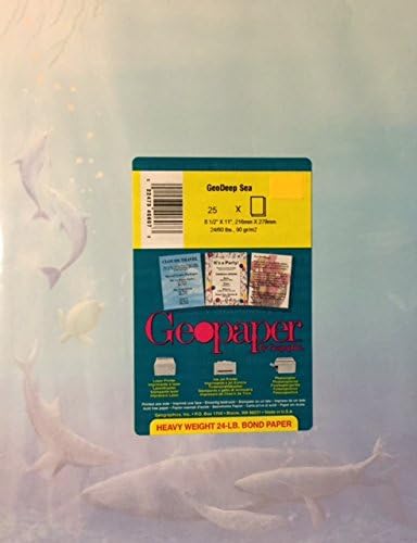 Geopaper Printer Compatible GeoDeep Sea Printed Papers - 8.5 x 11 inches- 25 sheets