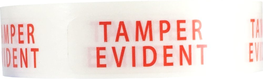 Clear Tamper Evident Seals 12.7 x 38.1 mm 0.5 x 1.5 Inch Wide 500 Count