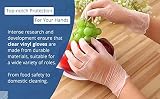 1ABOVE 100 Clear Vinyl Disposable Gloves Large Powder Free Latex Free view 3