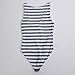 Inorin Women’s Sexy High Waist Gray Stripe Printed One Piece Swimsuits Beach Wear