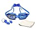 Swimming Goggles, PHELRENA Swim Goggles No Leaking Anti Fog Shatterproof UV Protection, with Silicone Nose Clip Ear Plugs and Protection Case Swim Goggles Suit for Men Women Kids-Best Swim Glasses