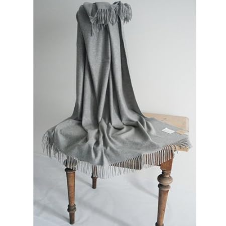 Steinbeck Decke Baikal aus reinem Cashmere 130x190 cm in 4 Farben, Hellgrau