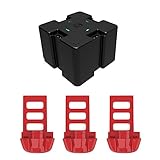 Holy Stone 4 in 1 Battery Charging Hub with 3 3.7V 1000mAh Modular Rechargeable Li-po Battery for RC Quadcopter Drone HS200D Red