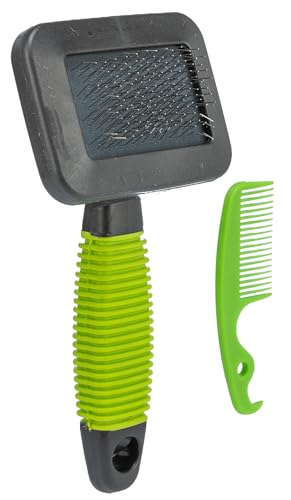 TRIXIE Pet Grooming Soft Brush & Comb Set for Puppies, Kittens, and Small Anima…
