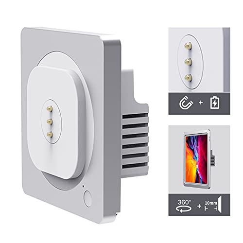 EMONITA iPad Wall Mount with 360° Rotatable Charging Port for