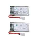 Holy Stone 2PCs of 3.7V 350mAh Lipo Battery for RC Quadcopter Holy Stone HS170,HS170C,F180W,F180C,Hubsan X4, H107D H107L (2 pcs)