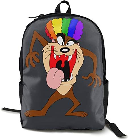 YuHuauhuh Looney Tunes Tasmanian Devil Taz Children Pure Cotton Classic Backpack Black One Size