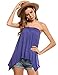 Soteer Women's Sleeveless Tube Top Asymmetrical Hem Tunic Shirt