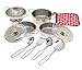 IQ Toys 11 Piece Stainless Steel Cookware Set - Pots, Pans, Lids, Strainer & Utensils