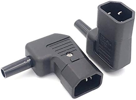 IEC 320 C14 90 Degree Angled Rewirable Connector Male Plug Adapter UL Approval