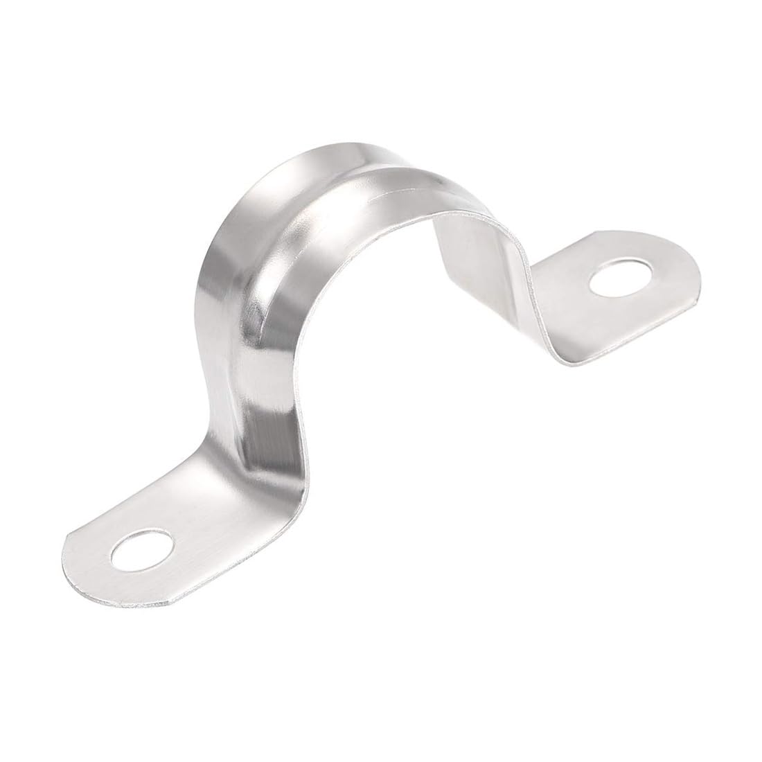 MACHSWON 25mm(1") Rigid Pipe Strap 2 Holes U Bracket Cable Clamp, 201 Stainless Steel Tension Tube Clip Conduit Clamp Hanger 16pcs