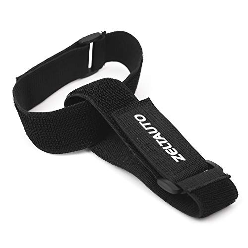 Zeltauto Elastic Hook and Loop Cable Tie Fastening Cable Strap Adjustable Magic Securing Cord Organizer (Black, 16 In, 4 Pcs)