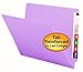 Smead Colored End Tab File Folder, Shelf-Master Reinforced Straight-Cut Tab, Letter Size, Lavender, 100 per Box (25410)