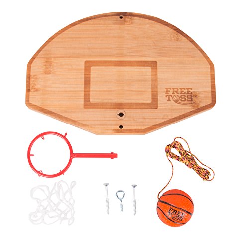 Tiki Toss Basketball and Hoop Swing Game Free Toss- Be The First to Swing A Basket 100% Bamboo Party - //coolthings.us