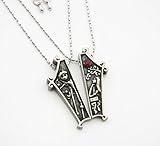 The Nightmare Before Christmas Jack & Sally Figure Couple Lover Necklace Pendant