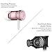 Earbuds with Microphone Metal Earphone ROCK Mula HiFi In-ear Headphone Stereo Cell Phone Headset Braided Cable Heavy Bass for iPhone iPad Samsung for Music Enthusiasts (rose gold)