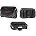 Black Leather Case Holster Cover Side Pouch with Belt Clip and Loops for Tracfone LG 800G - Tracfone LG 840G