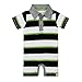 Burt's Bees Baby Baby Boys' Organic Cotton Polo Shortall, Multi Knit Terry Stripe, 6-9 Months