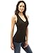 PattyBoutik Women Racerback V Neck Knit Tank Top (Black Medium)
