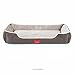 BRINDLE Washable Rectangle Dog Bed with Raised Bolster Design - Tan - Medium Dog