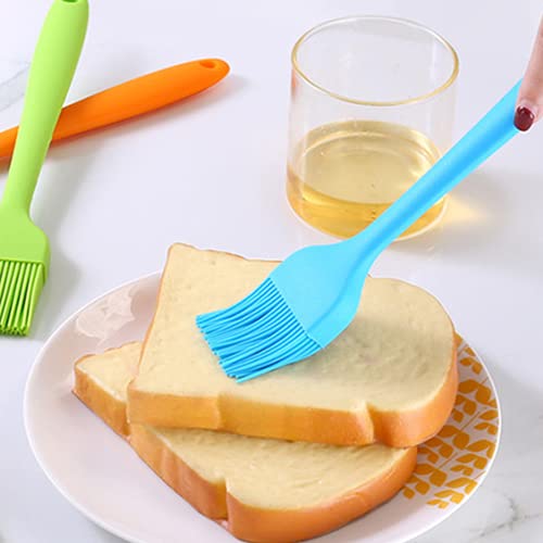 FADIKX 3Pcs Bbq Brushes for Sauce Silicone Basting Pastry Brush Spread Oil Butter Baste Pastries Cakes Meat Sausages Desserts, Food Grade, Dishwasher safe(Blue Red & Yellow)