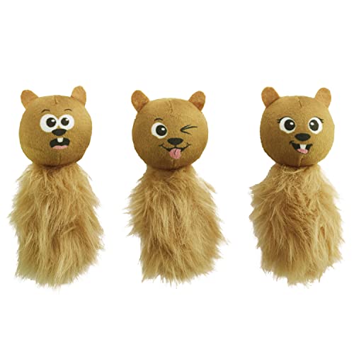Outward Hound Nina Ottosson Plush Replacement Chipmunk Toys for Snuffle N Treat Dog Ball Puzzle - 3 Pack