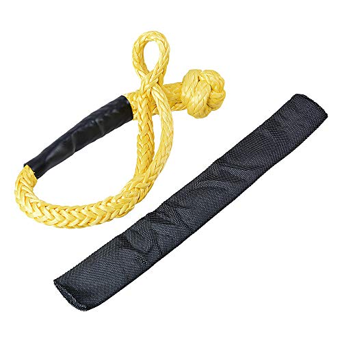 Astra Depots Yellow 1/2" Synthetic Soft Rope Shackles 38,000lbs+ (2pcs)