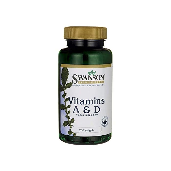 Swanson Vitamin A & D Skin Eye Immune System Health 250 Sgels