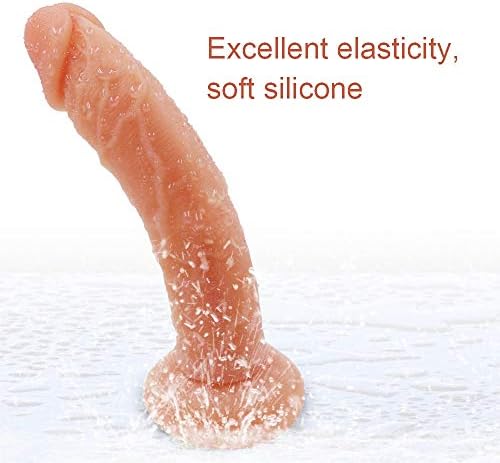 YWWWWW 6.5 Inch Realistic Lifelike Black Huge Tools for Women Silicone Tools with Suction Cup