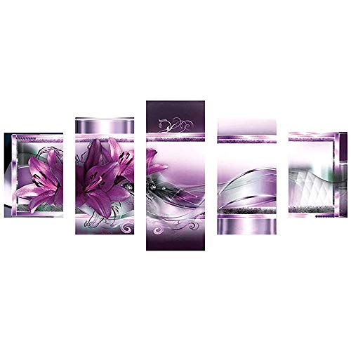 AmyGline-DIY-5D-Diamond-Painting-Set-5-Pictures-Kombination-Kits-Diamant-Malerei-Kreuzstich-Kristall-Strass-Stickerei-Bilder-Kunst-Handwerk-fr-Home-Wall-Decor-95X45