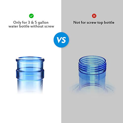 Magicfour 5PCS 55mm 3 & 5 Gallon Non-Spill Caps,Replacement Water Bottle Snap On Cap Anti Splash Peel 5 Piece