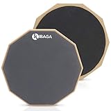 Double Sided Drum Pad 12 inches - Silent Drum Practice Pad Provides A Great Rebound - Perfect Snare Drum Pad For Quiet Workouts On Snare Drums And On Your Lap