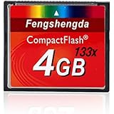 FengShengDa 4G Extreme Compact Flash Memory Card Speed Up To 80MB/s Frustration-Free Packaging SDCFHS-4G-AFFP