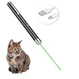 Kinsom Tactical Green Hunting Rifle Scope Sight USB Green Laser Pen Demo Remote Pen Pointer Projector Travel Outdoor Flashlight LED Interactive Baton Funny Laser toy