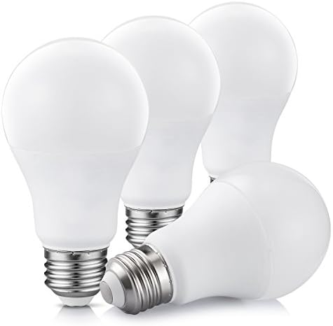 CPLA Lighting A19 LED Light Bulbs 60 watt Equivalent (6w), Warm White 2700k, E26 Medium Screw Base, 500lm, CRI80+, General Purpose Non-dimmable 240 degree beem angle Light Bulbs, Pack of 4