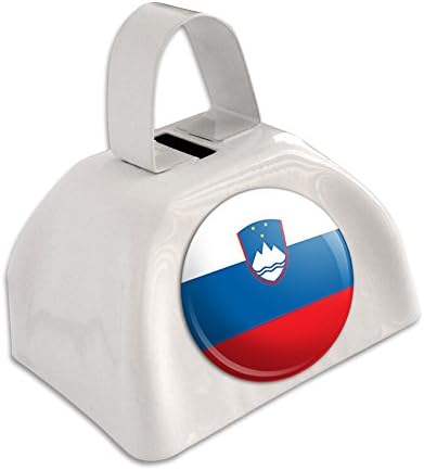 Slovenia National Country Flag White Cowbell Cow Bell