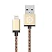 iPhone 8 Cable, Apple Certified F-color 3Ft 8 Pin Lightning Data Sync Charging Cable Braided for iPhone 8 7 6s 6s Plus 6 6 Plus 5 5s 5c, iPhone SE, iPad Pro, iPad Mini 4, iPad Air 2 mini, iPod 5, Gold