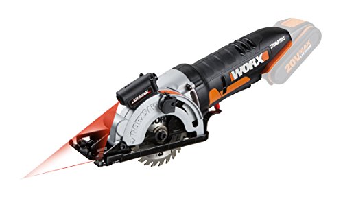WORX WX523.9 Akku Handkreissäge 20V – Schneidet mühelos Holz, Metall, Fliesen und Plastik - exakte, gerade Schnitte dank…