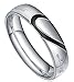 His or Hers (Priced Separate) Real Love Heart Stainless Steel Band Ring Promise Ring Valentine Love Couples Wedding Engagement Men Size 11