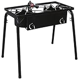 XtremepowerUS Outdoor Double high pressure Burner Stand Stove Propane Gas Cooker W/ Regulator