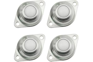 TOVOT 4PCS 5/8" Nylon Ball Bearings Flange Mounted Transfer Bearing CY-15A Roller Balls Bearing Rollers Two Hole Mounted Load