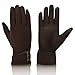 Fashion Touch Screen Winter Gloves Warm Polar Fleece For Women,Brown, Medium
