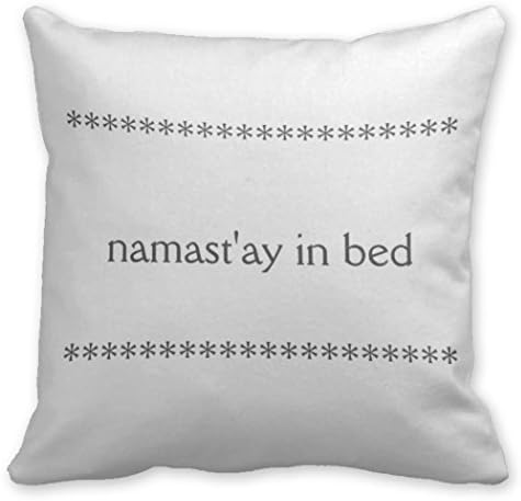 Kronial Throw Pillow Case Covers Namast'ay in Bed Square Throw Pillows