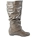 Journee Collection Womens Tiffany Mid-Calf Boot with Vegan Leather and Buckle Accents