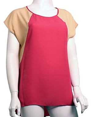 BCBG Paris Women's Pink Blossom Short Sleeve Shirt Blouse KUD1F035