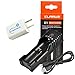 Klarus K1 Single Cell Smart Battery Charger for Li-ion 18650 16340 22650 / Ni-MH/Ni-Cd AA AAA AAAA C with a USB Wall Adapter